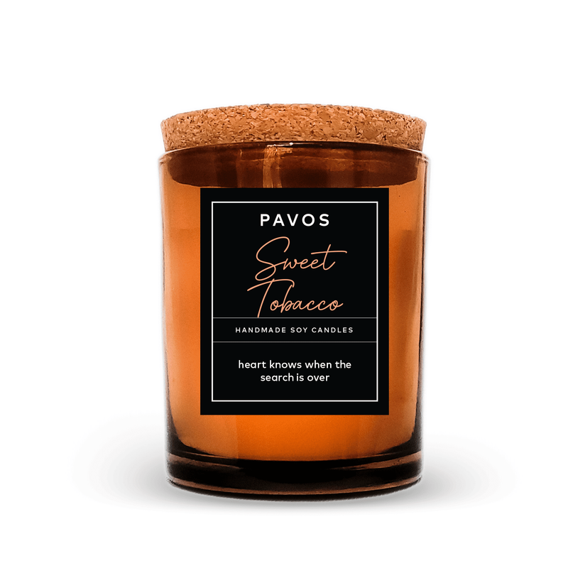 Smoky Sweet Tobacco Soy Wax Amber Jar Candle
